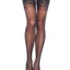 LEG AVENUE Zwarte Hold Up Kousen -Cadeautips Verkoop 1625139352.1022 001