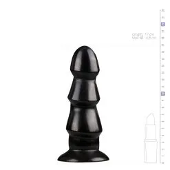 All Black Zwarte Anaal Dildo Met Ribbels -Cadeautips Verkoop 1625141783.AB40 4