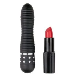 Easytoys Mini Vibe Collection Zwarte Geribbelde Vibrator Met Diamantjes -Cadeautips Verkoop 1625142059.ET086BLK 5