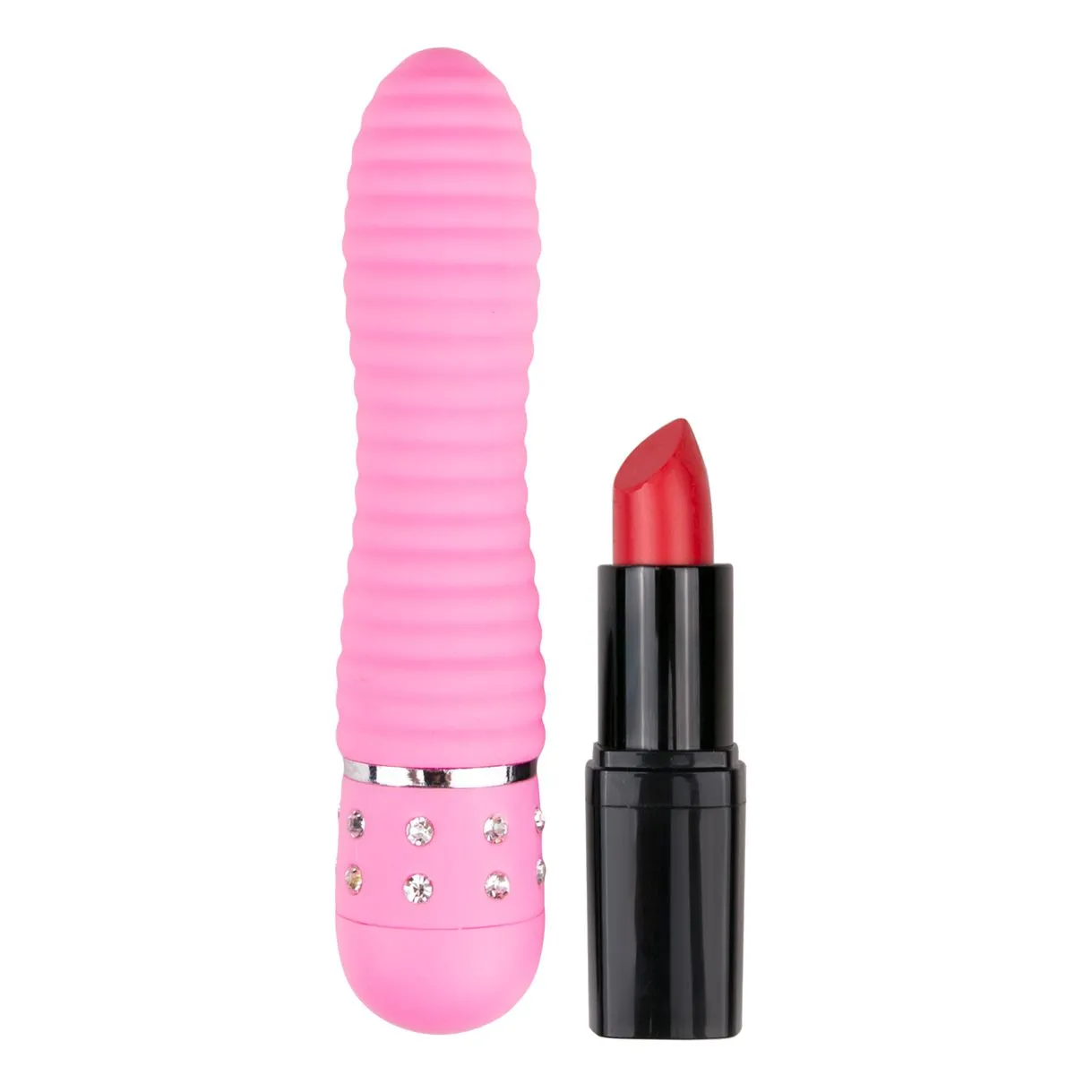 Easytoys Mini Vibe Collection Roze Geribbelde Mini Vibrator Met Diamantjes 7 Easytoys Mini Vibe Collection Roze Geribbelde Mini Vibrator Met Diamantjes - Afbeelding 5