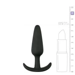 Anal Collection Zwarte Kleine Buttplug Met Handvat -Cadeautips Verkoop 1625142097.ET110BLK S 5
