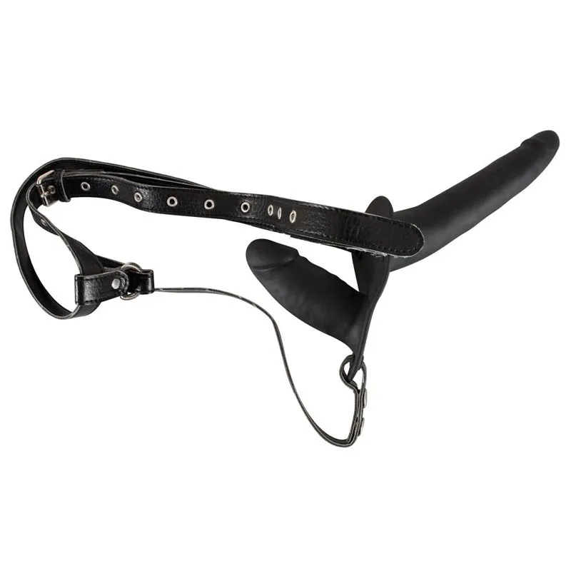 You2Toys Zwarte Dubbele Strapon 3 You2Toys Zwarte Dubbele Strapon