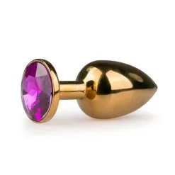 Anal Collection Buttplug Met Ronde Steen - Goud/Roze