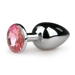 Anal Collection Buttplug Met Kristal - Zilver/Roze
