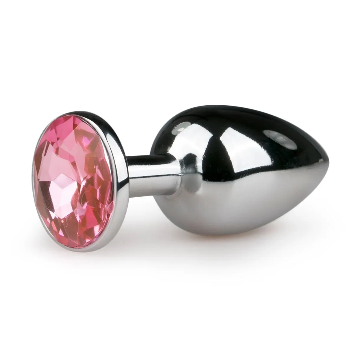 Anal Collection Buttplug Met Kristal - Zilver/Roze 3 Anal Collection Buttplug Met Kristal - Zilver/Roze