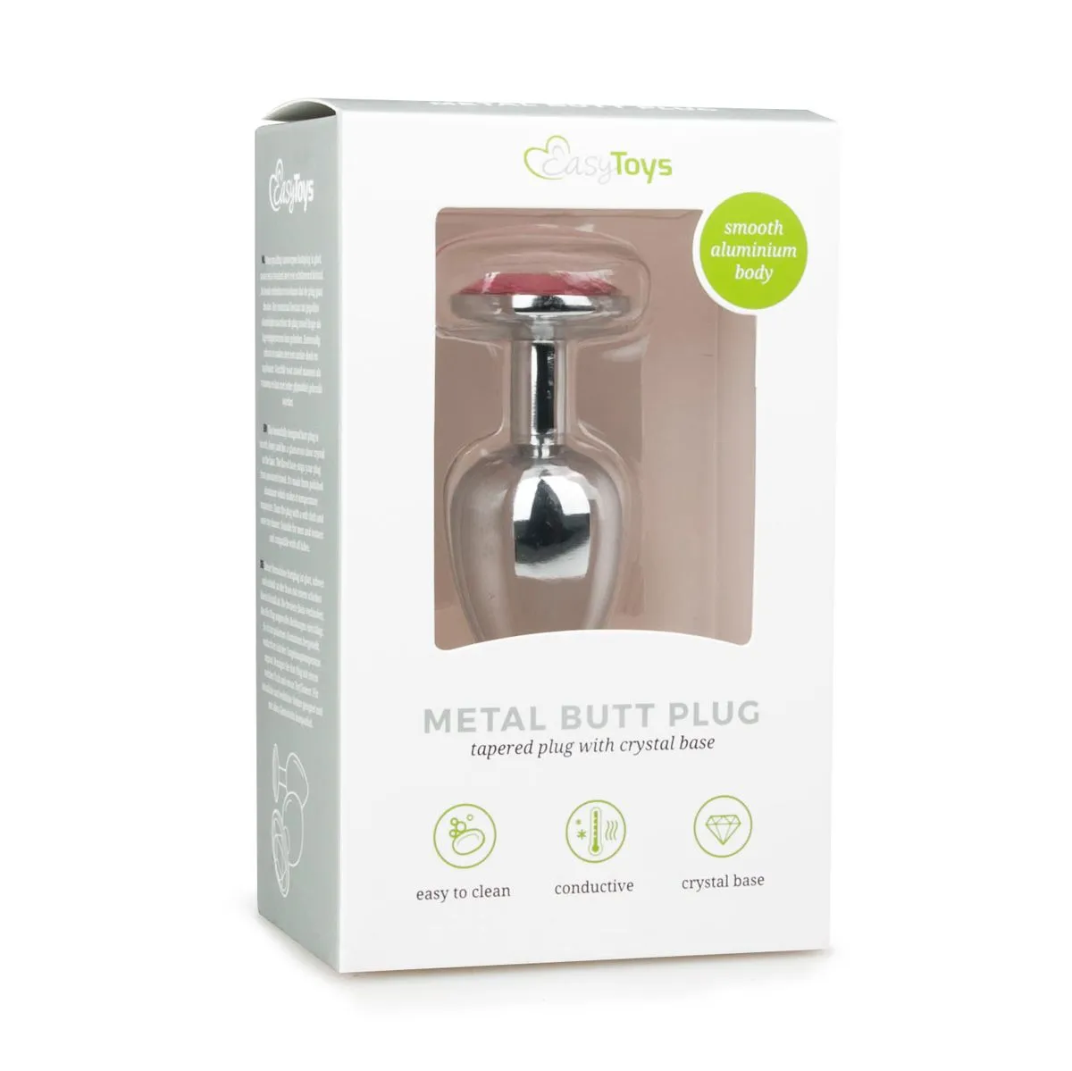 Anal Collection Buttplug Met Kristal - Zilver/Roze 6 Anal Collection Buttplug Met Kristal - Zilver/Roze - Afbeelding 4