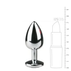 Anal Collection Zilveren Buttplug Met Diamant -Cadeautips Verkoop 1625142343.ET124CLR 4