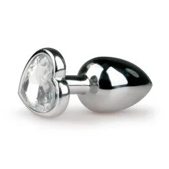 Anal Collection Zilveren Buttplug Met Kristallen Hart