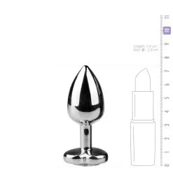 Anal Collection Zilveren Buttplug Met Kristallen Hart -Cadeautips Verkoop 1625142351.ET127CLR 4