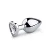 Anal Collection Zilveren Buttplug Met Helder Hartje