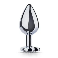 Anal Collection Zilveren Buttplug Met Helder Hartje -Cadeautips Verkoop 1625142353.ET128CLR 2