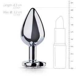 Anal Collection Zilveren Buttplug Met Helder Hartje -Cadeautips Verkoop 1625142354.ET128CLR 5