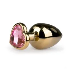 Anal Collection Grote Buttplug Met Hart - Goud/Roze