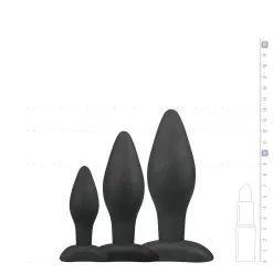 Anal Collection Siliconen Buttplugsetje - Zwart -Cadeautips Verkoop 1625142711.ET196BLK 5