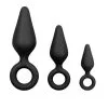 Anal Collection Zwarte Buttplugs Met Trekring - Setje -Cadeautips Verkoop 1625142726.ET213BLK