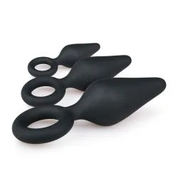 Anal Collection Zwarte Buttplugs Met Trekring - Setje -Cadeautips Verkoop 1625142727.ET213BLK 4