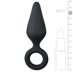 Anal Collection Zwarte Medium Buttplug Met Trekring -Cadeautips Verkoop 1625142735.ET215BLK 5