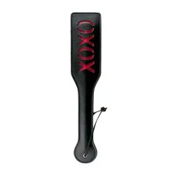 Easytoys Fetish Collection Leren Paddle XOXO - Zwart