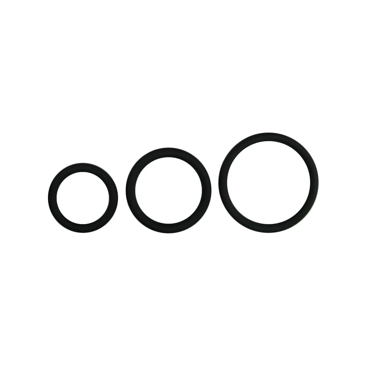 Easytoys Men Only Cockring Set - Drie Maten - Zwart 3 Easytoys Men Only Cockring Set - Drie Maten - Zwart