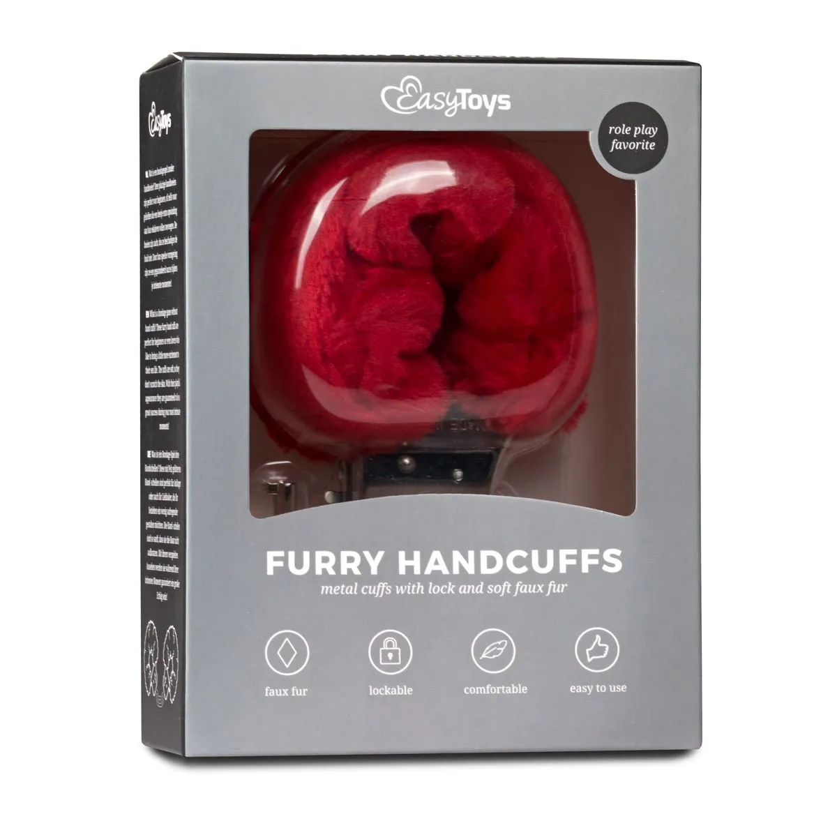 Easytoys Fetish Collection Bont Handboeien - Rood 4 Easytoys Fetish Collection Bont Handboeien - Rood - Afbeelding 2