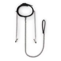 Easytoys Fetish Collection Kunstleren Halsband Met Tepelklemmen -Cadeautips Verkoop 1625143016.ET280BLK 4