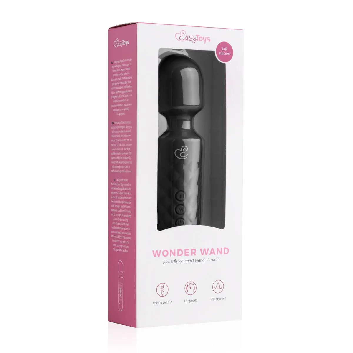 EasyToys - Wand Collection EasyToys Mini Wand Vibrator - Zwart 8 EasyToys - Wand Collection EasyToys Mini Wand Vibrator - Zwart - Afbeelding 6