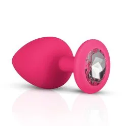 Anal Collection Siliconen Buttplug Met Diamant - Roze -Cadeautips Verkoop 1625145390.ET603PNK 3