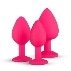 Anal Collection Siliconen Buttplug Met Diamant - Roze -Cadeautips Verkoop 1625145390.ET603PNK 4