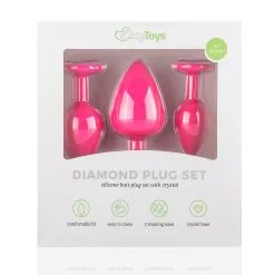 Anal Collection Siliconen Buttplug Met Diamant - Roze -Cadeautips Verkoop 1625145390.ET603PNK 5