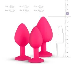 Anal Collection Siliconen Buttplug Met Diamant - Roze -Cadeautips Verkoop 1625145393.ET603PNK 11