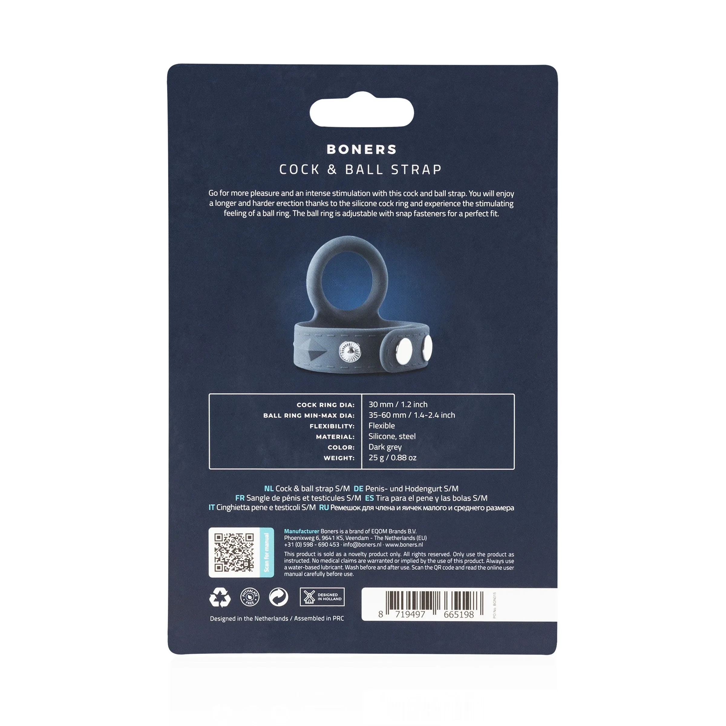 Boners Cock & Ball Strap - S/M 9 Boners Cock & Ball Strap - S/M - Afbeelding 7