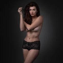 Underneath - Mila Kanten Short Met Open Kruisje -Cadeautips Verkoop 1625152251.UN P006 BLK SM 3