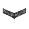 Underneath - Mira String Met Open Kruisje En Parelketting -Cadeautips Verkoop 1625152255.UN P008 BLK SM