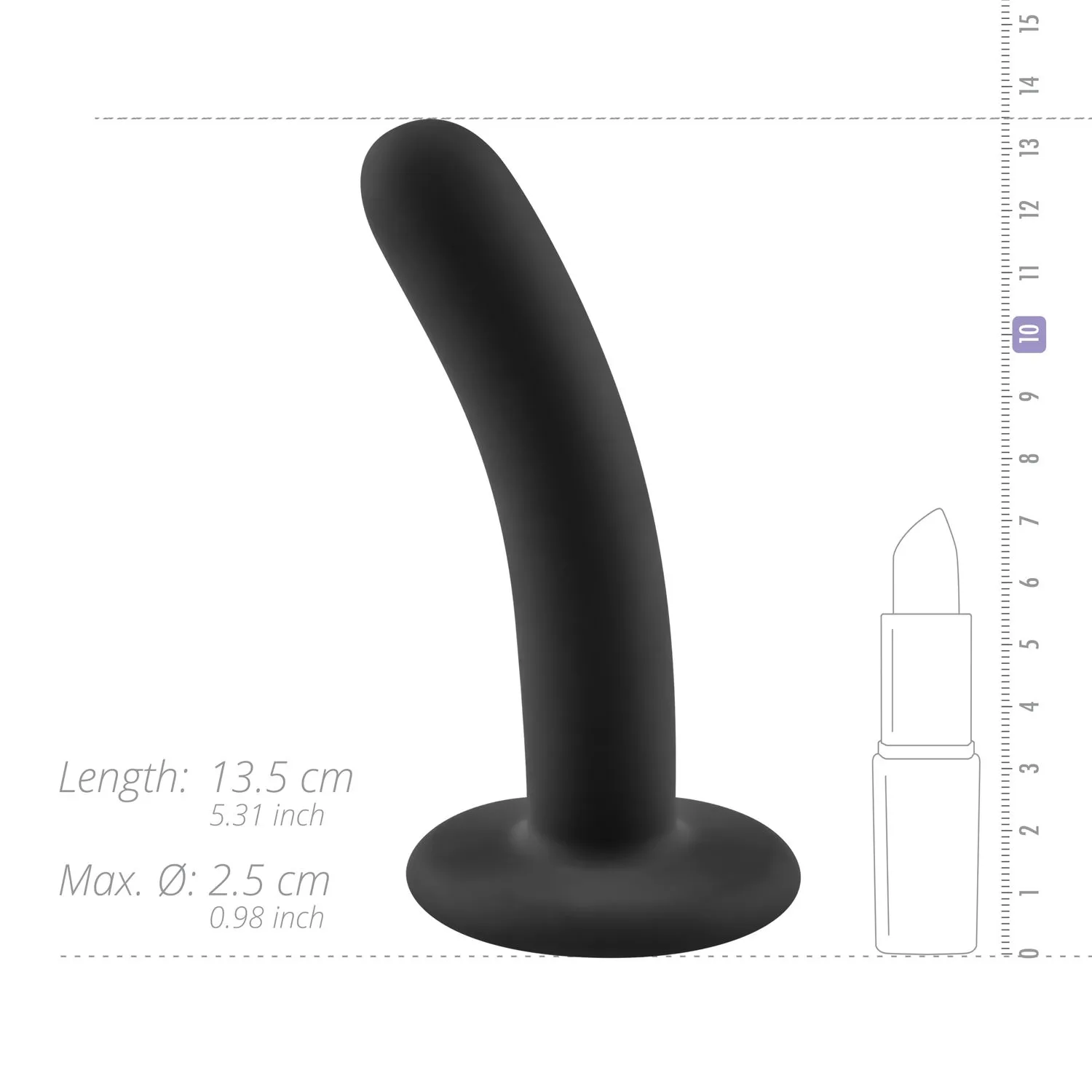 No-Parts - Logan Dildo 13.5 Cm - Zwart 6 No-Parts - Logan Dildo 13.5 Cm - Zwart - Afbeelding 4