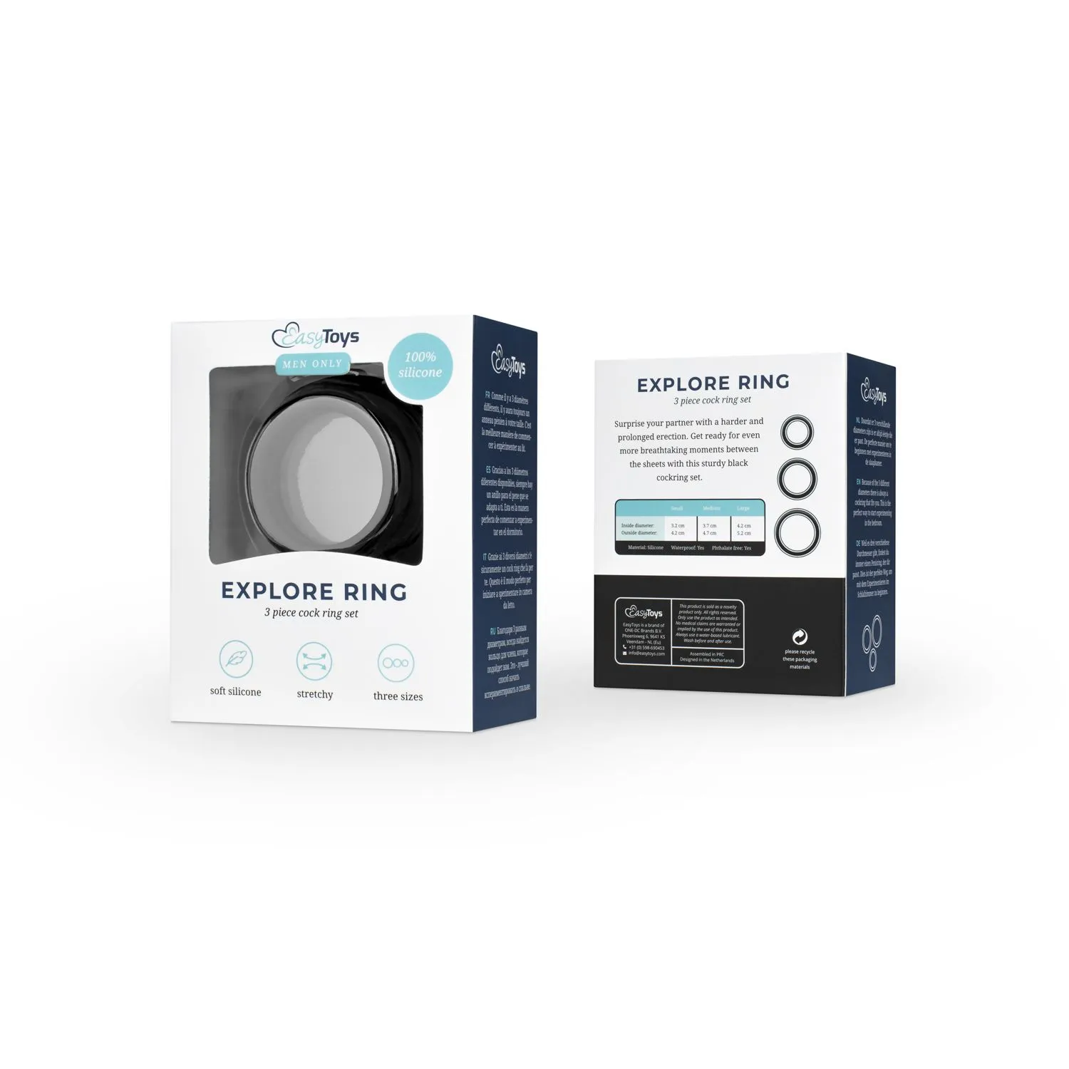 Easytoys Men Only Siliconen Set Cockringen In 3 Afmetingen 4 Easytoys Men Only Siliconen Set Cockringen In 3 Afmetingen - Afbeelding 2
