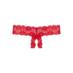 Underneath - Kyra String Met Open Kruisje - Rood