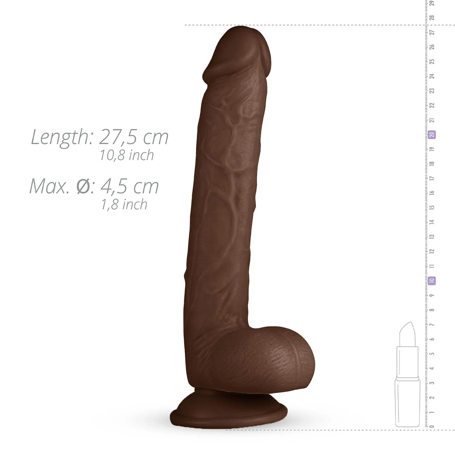 Real Fantasy - Myles Realistische Dildo - 28 Cm 7 Real Fantasy - Myles Realistische Dildo - 28 Cm - Afbeelding 5
