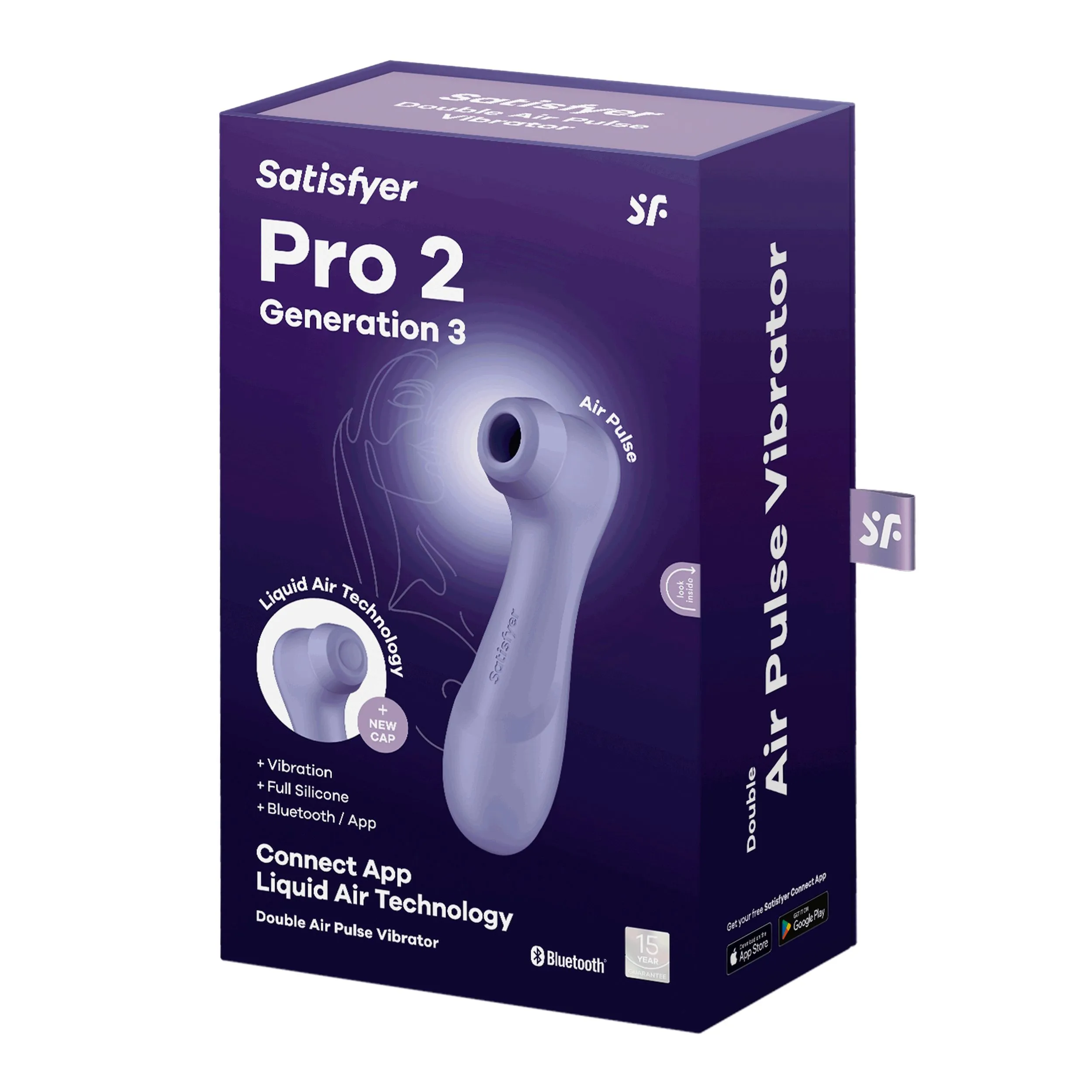 Satisfyer Pro 2 - Generation 3 App Controlled - Lila 4 Satisfyer Pro 2 - Generation 3 App Controlled - Lila - Afbeelding 2